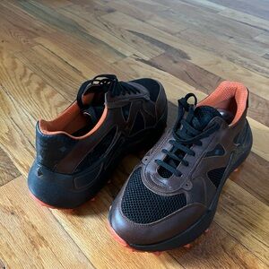 MCM Visetos Logo Leather Sneakers